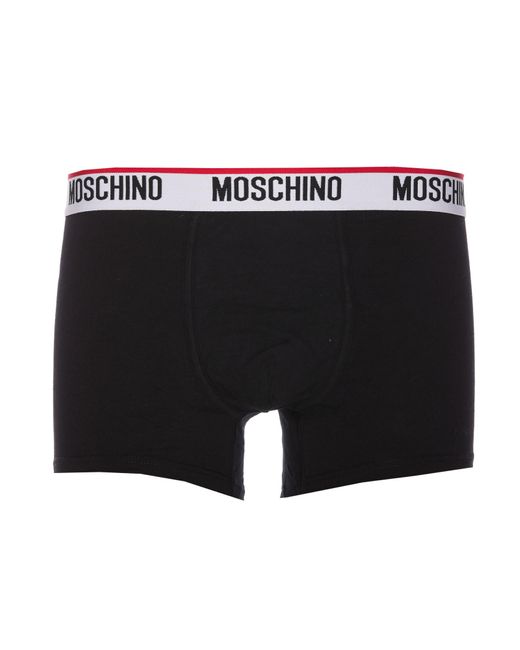 Moschino Black Band Logo Bipack Boxer for men