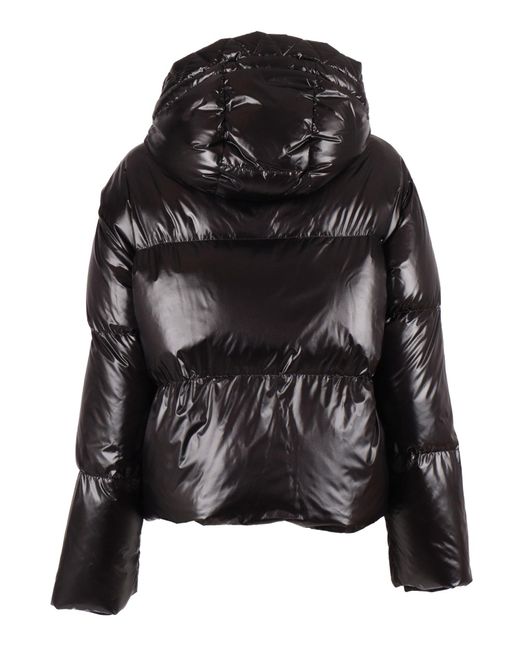 Fay Black 3 Hooks + Hood Down Jacket Short Puffer