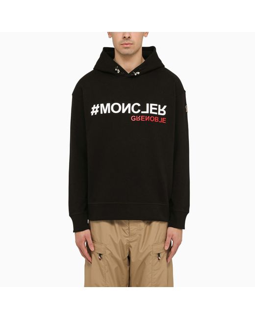 3 MONCLER GRENOBLE Black Sweatshirt With Logo for men