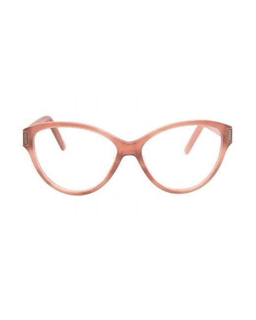 Chloé Brown Chloe Eyeglasses Cat Eye Full Rim, Striped Frame And Clear Demo Lens Ce2654674