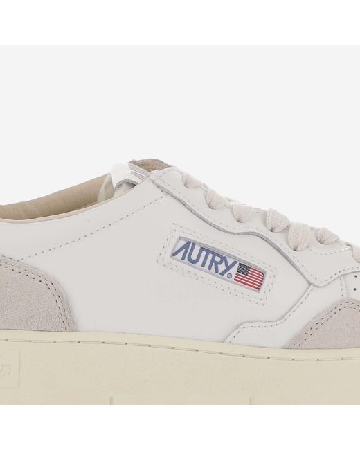 Autry White Sneakers Medalist Low Cow Leather Trainers