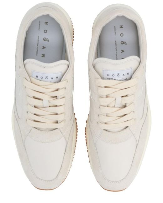Hogan Natural Suede Sneakers Mutton Trainers