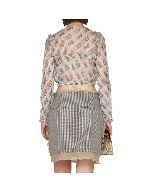 Fendi Gray Mini Skirt