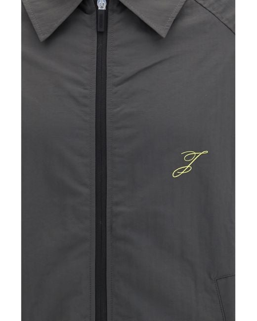 Jacquemus Gray Embroidered Jacket Polyamide; Polyurethane for men