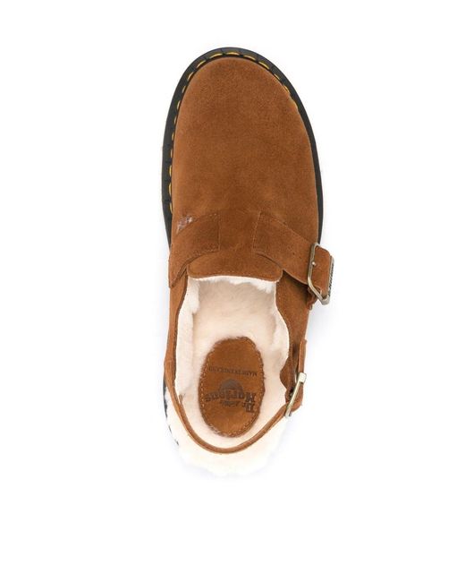 Dr. Martens Brown Jorge Shearling Mules Shoes Loafers & Sandals for men