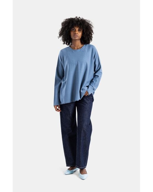 Casey Casey Blue Overdyed Oversize T-Shirt