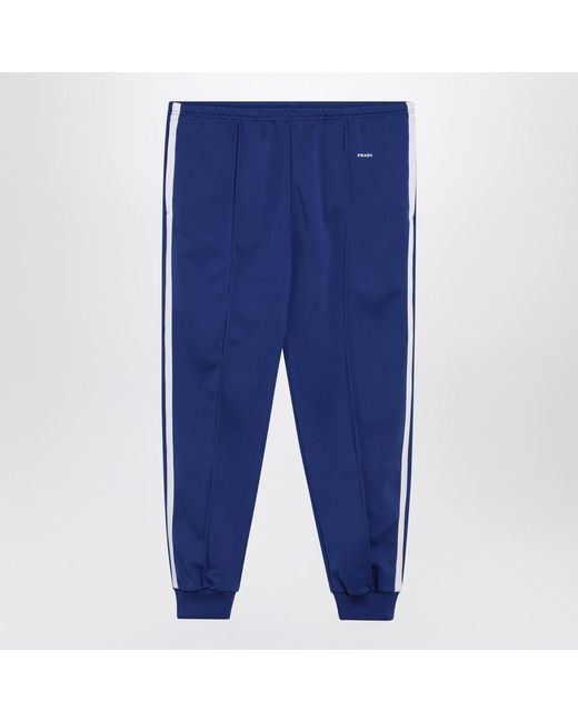 Prada Blueette/ Technical Fabric Jogging Trousers for men