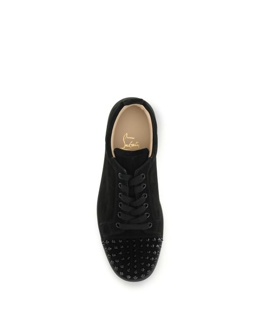Christian Louboutin Black Louis Junior Spikes Sneakers for men