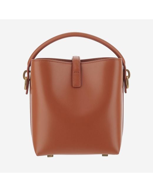 Saint Laurent Brown Le 37 Mini Glossy Leather Bag Calfskin Shoulder