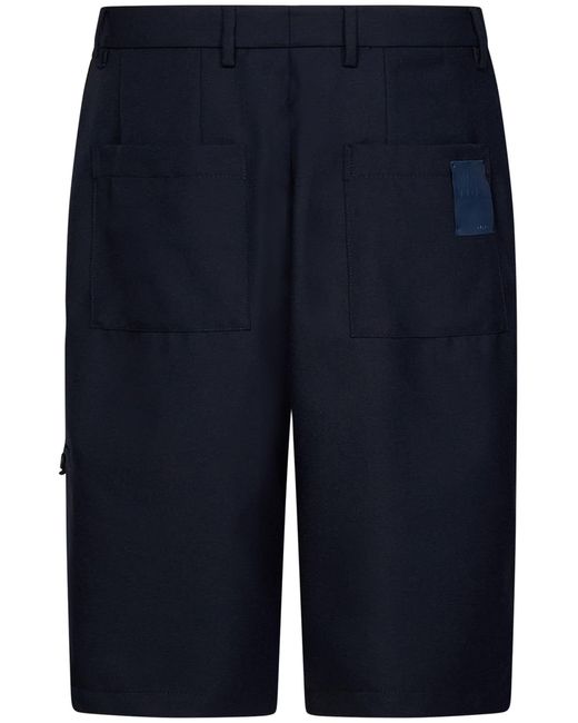 Lardini Blue Monotone Shorts for men