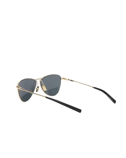 Saint Laurent Metallic Tone Sunglasses With Engraved Logo Metal