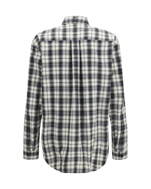 Balenciaga Multicolor Checked Cotton Flannel Shirt for men