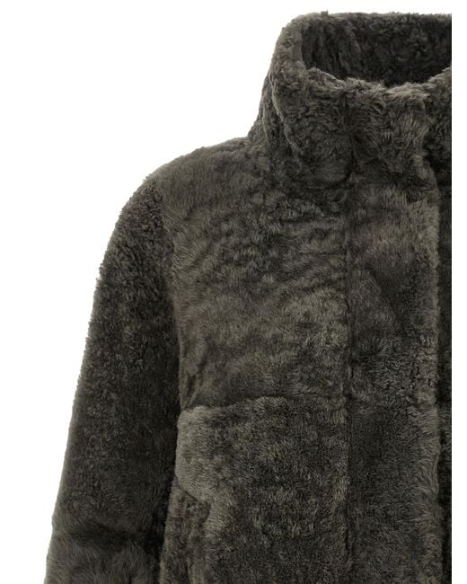 Brunello Cucinelli Black Lamb Leather Full-Length Jacket Clothing