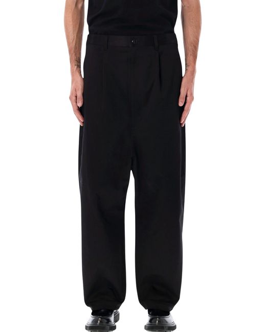 Junya Watanabe Black Wide-Leg Cotton Trousers for men