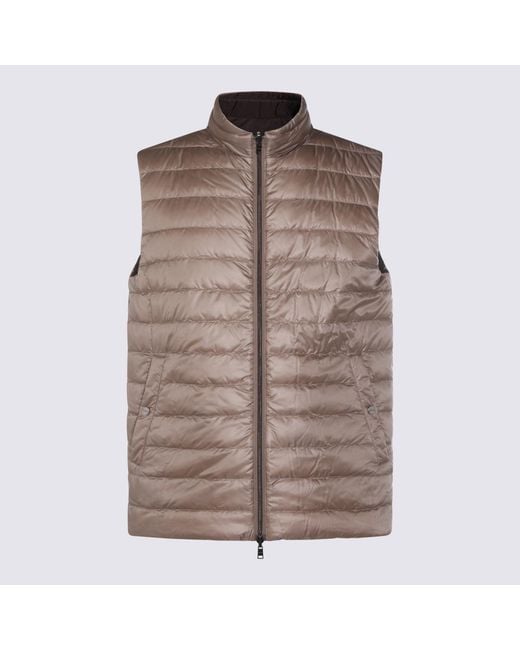 Herno Brown Coats _Pa for men