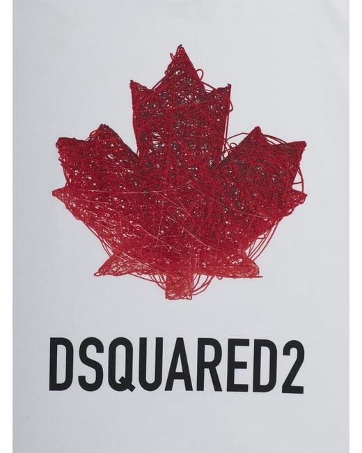 DSquared² White Crew Neck T-Shirt Cotton T-Shirts for men