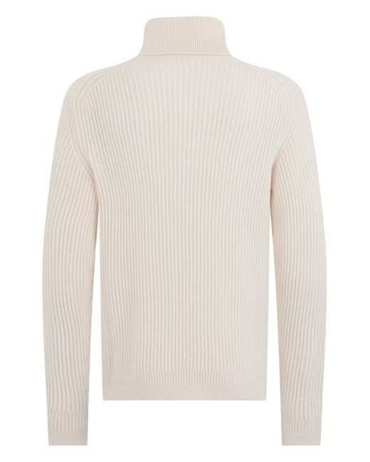 Slowear White Turtleneck Sweater Virgin Wool for men