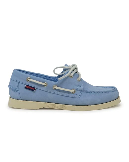 Sebago Blue 74121Sw Portland Light Nubuck Loafers