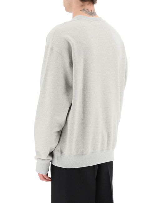 Jil Sander White Oversized French Terry Sweatshirt for men