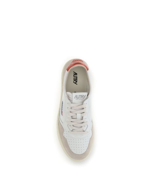 Autry White Medalist Low Sneakers for men