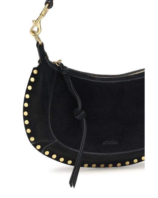 Isabel Marant Black Oskan Moon Shoulder Bag Calf Leather Bos Taurus