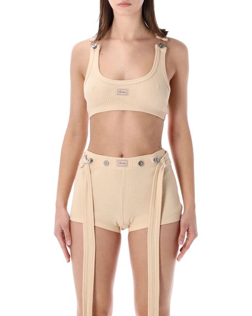 Jean Paul Gaultier Natural Ribbed Patch Bra