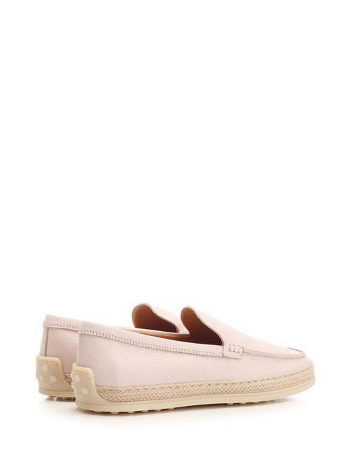 Tod's Pink Slipper Loafers