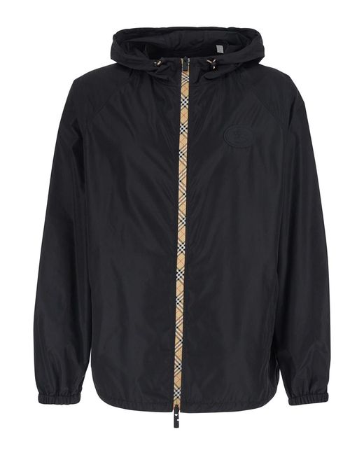 Burberry Black Jacket Clapton Polyamide Coat for men