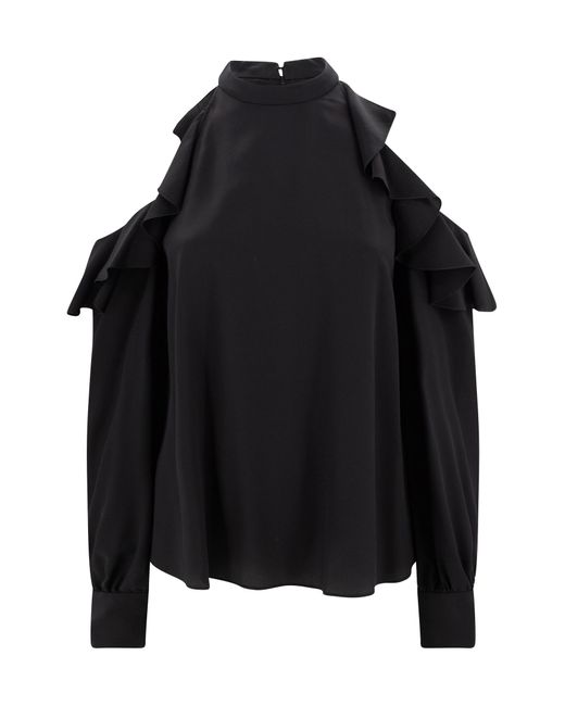 Etro Black Draped Detail Blouse