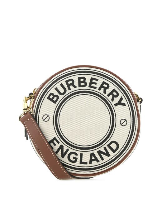 Burberry Metallic Two-Tone Canvas And Leather Louise Crossbody Bag