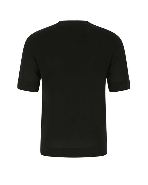 PT01 Black Cotton Blend T-shirt for men