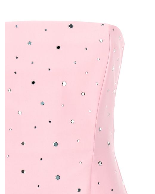 GIUSEPPE DI MORABITO Pink All-Over Crystal Dress