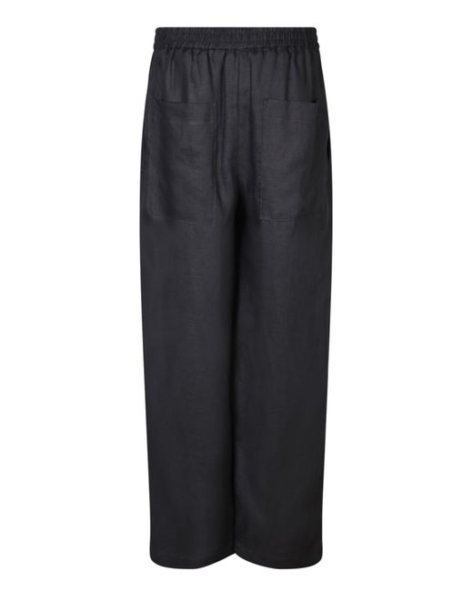 Lardini Black Linen Trousers