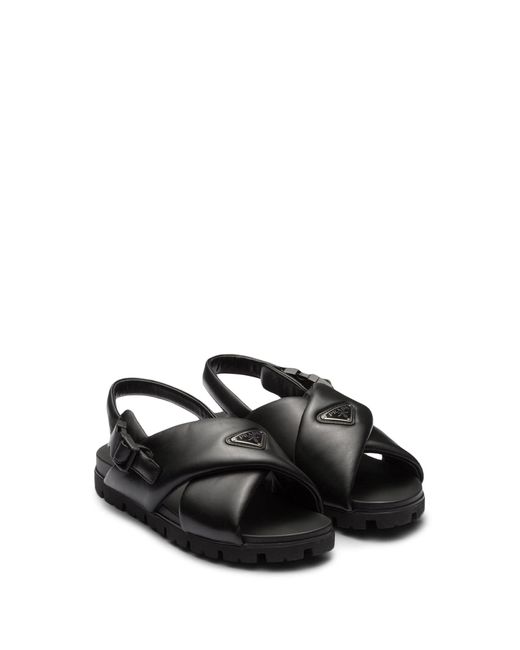 Prada Black Leather Sandal for men