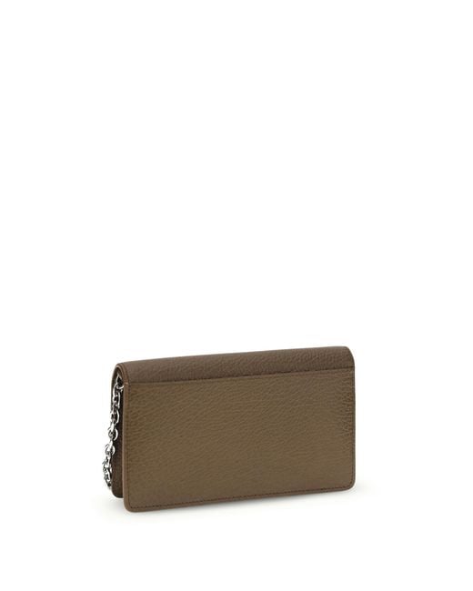 Maison Margiela Brown Grained Leather Wallet Calf Bos Taurus