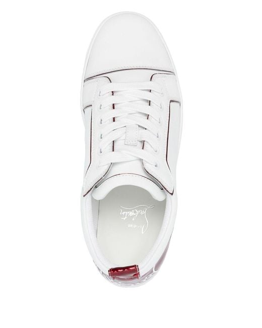 Christian Louboutin White Fun Louise Junior Leather Low-Top Trainers