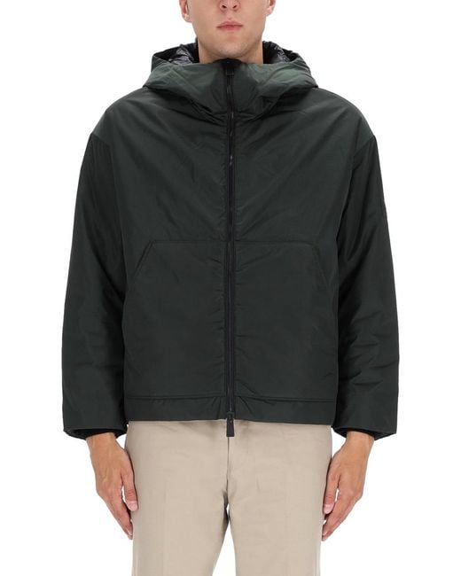 Premiata Black Hooded Jacket Polyamide for men
