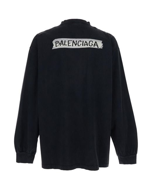 Balenciaga Blue Sweatshirt, Cotton T-Shirts for men