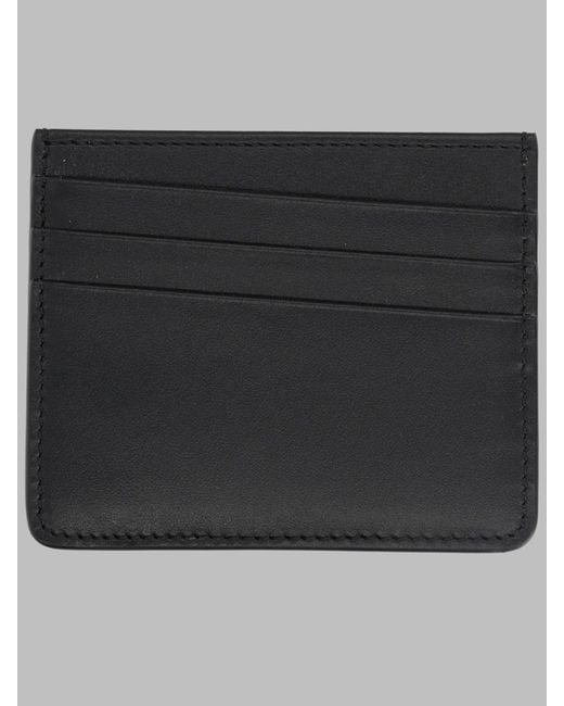 Maison Margiela Black Card Holder Slim Leather Wallets & Purses