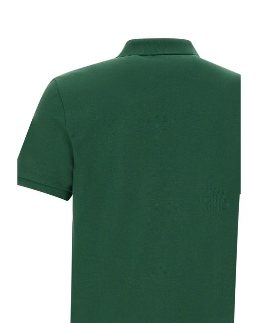 Lacoste Green Cotton Polo Shirt for men