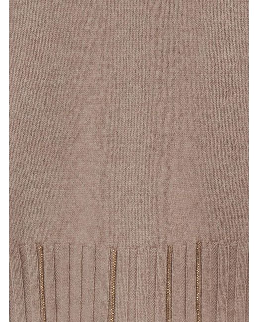 Fabiana Filippi Brown Sweater Wool-Silk-Cashmere Tops