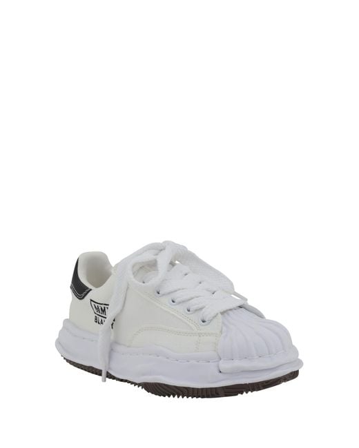 Maison Mihara Yasuhiro White Blakey Sneakers Upper: Cotton; Sole: Rubber