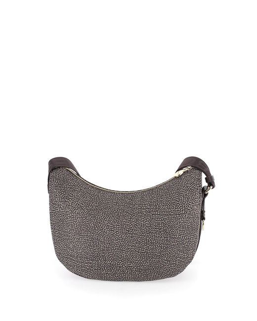 Borbonese Luna Bag Small With Pocket in Gray | Lyst