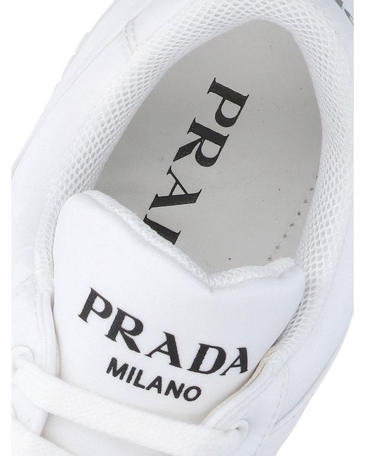 Prada White Downtown Sneakers for men