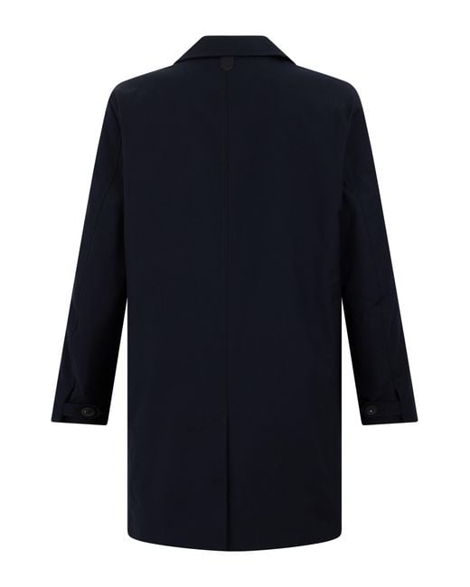 Canali Blue Trench Coat Polyester for men