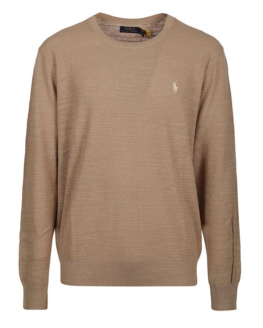 Polo Ralph Lauren Brown Long Sleeve Sweater for men
