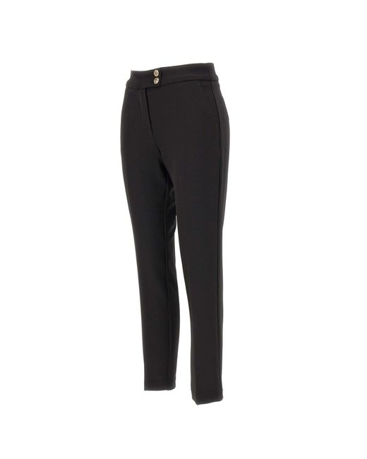 Liu Jo Stretch Fabric Pants in Black Lyst