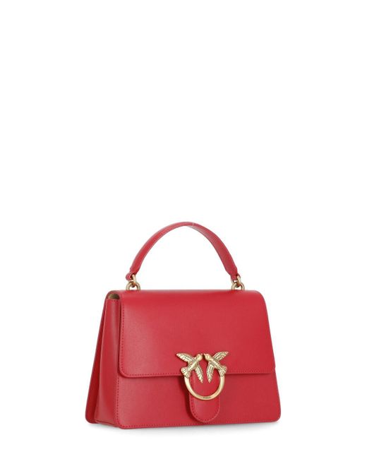 Pinko Red Love One Top Handle Bag