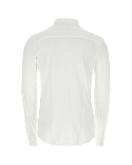 Fedeli White Piquet Steve Shirt for men