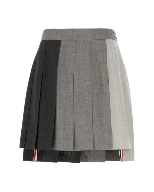 Thom Browne Gray Wool Skirt